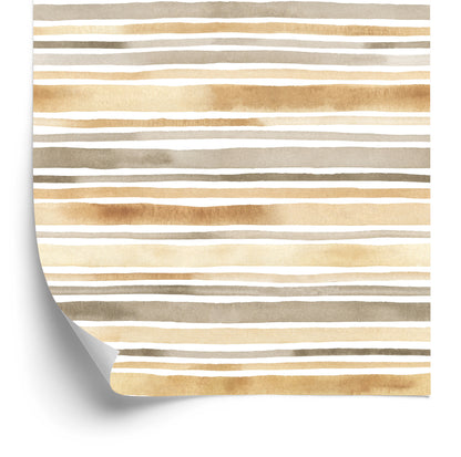 Wallpaper Horizontal Stripes - Watercolor