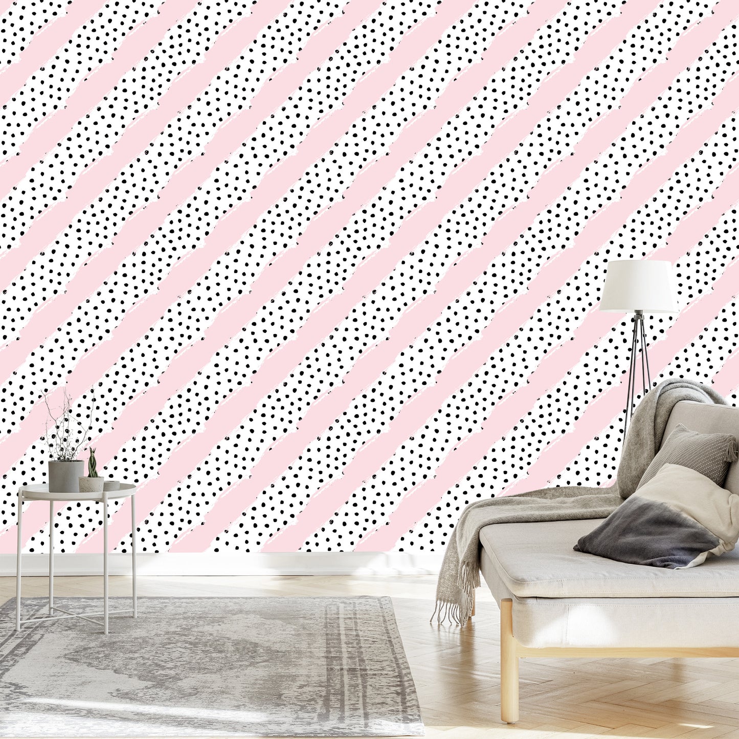 Wallpaper Dotted Stripes