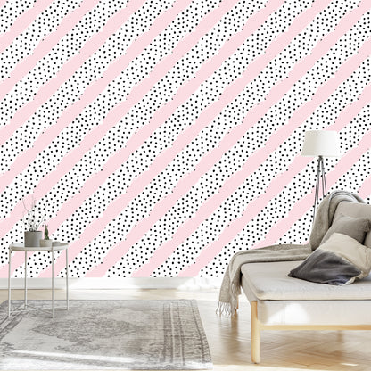 Wallpaper Dotted Stripes