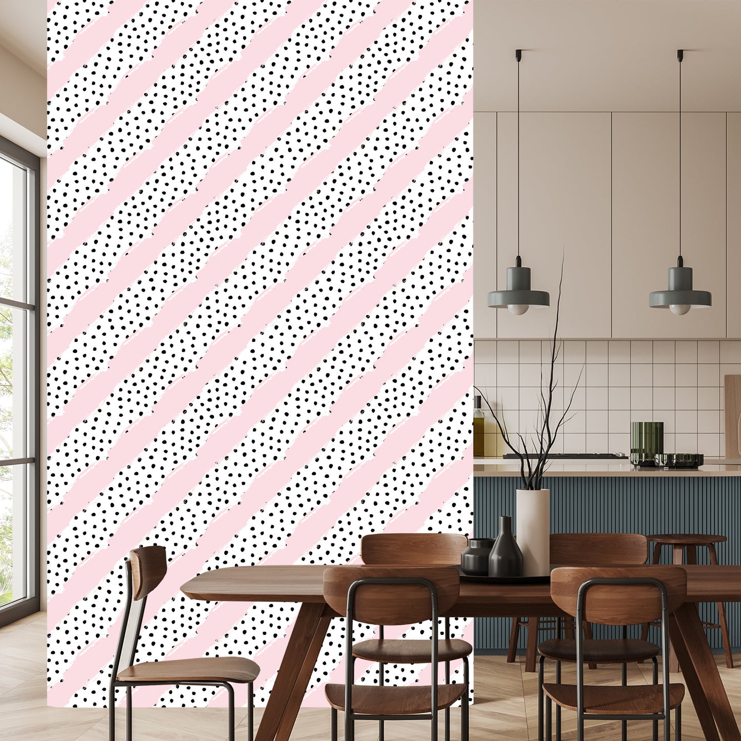 Wallpaper Dotted Stripes