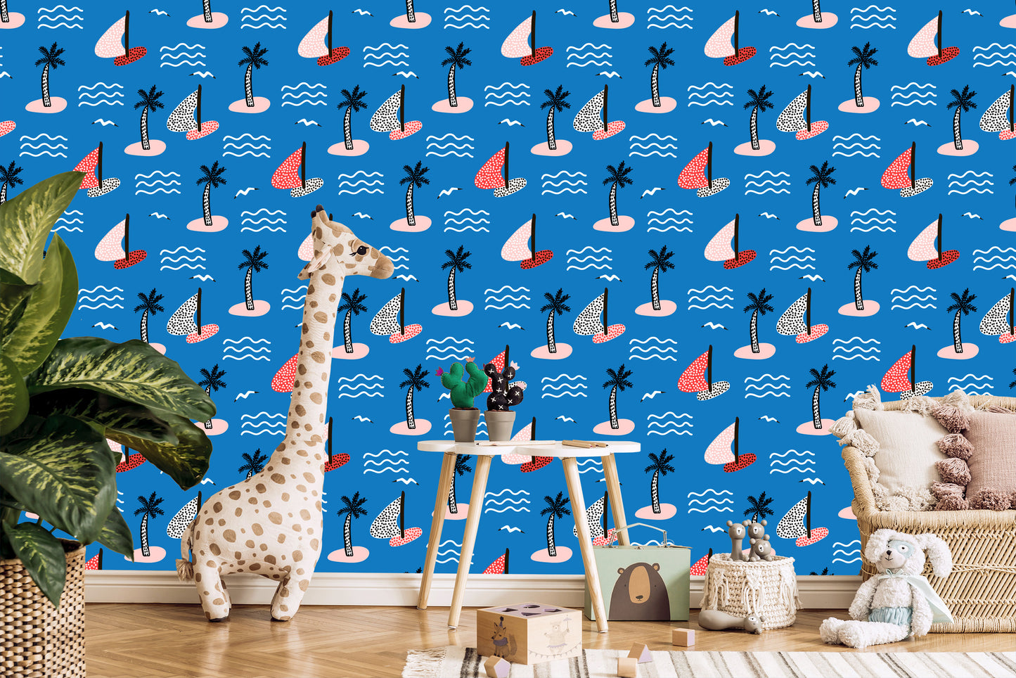 Wallpaper Islands And Colorful Sailboats