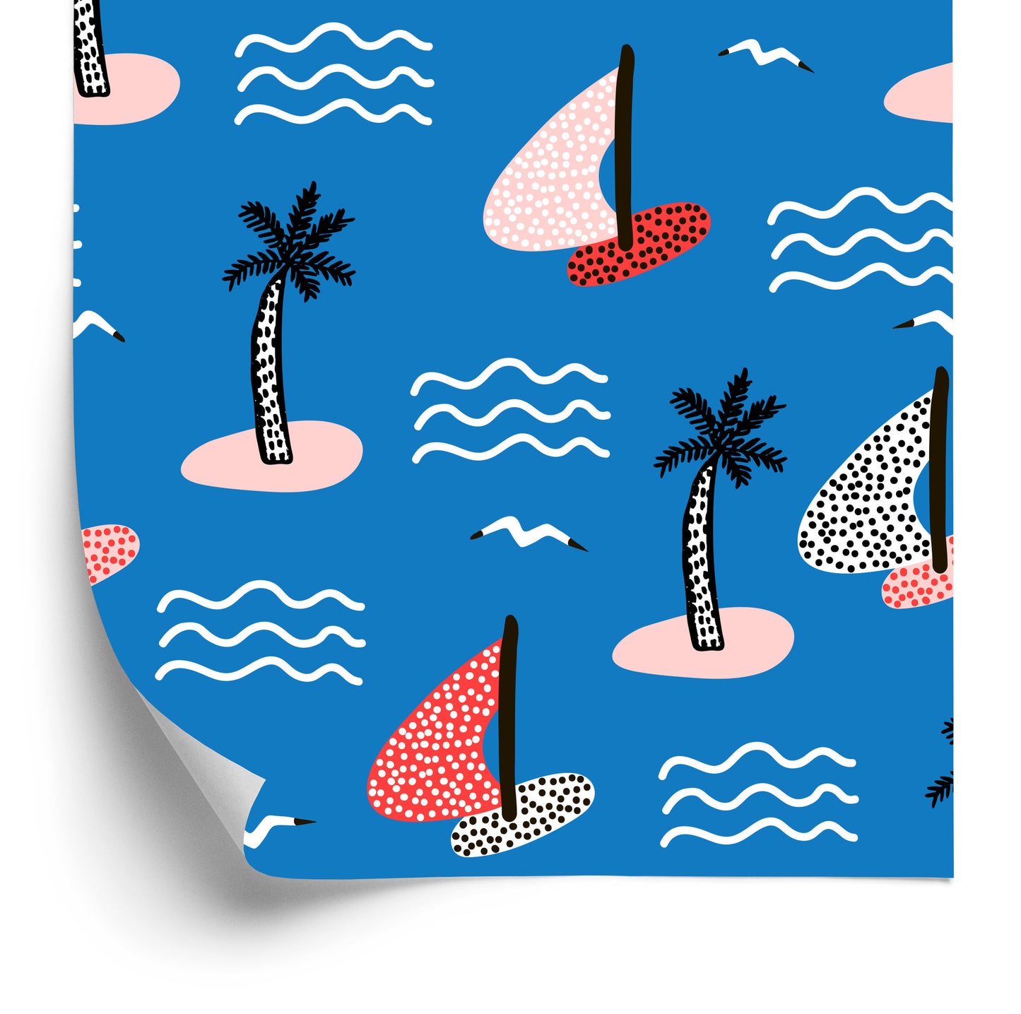 Wallpaper Islands And Colorful Sailboats