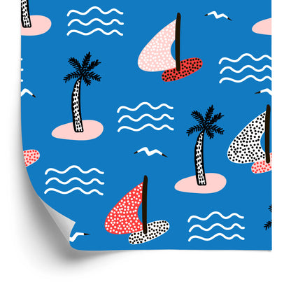 Wallpaper Islands And Colorful Sailboats