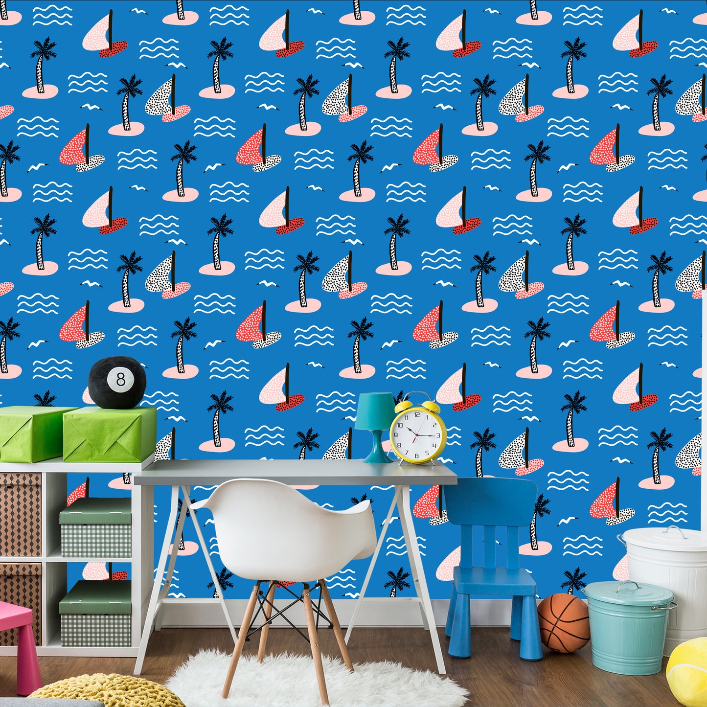 Wallpaper Islands And Colorful Sailboats