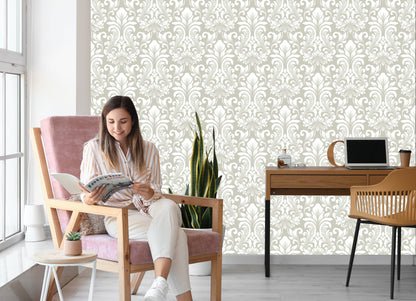 Wallpaper Retro Classical Ornament In Baroque Style