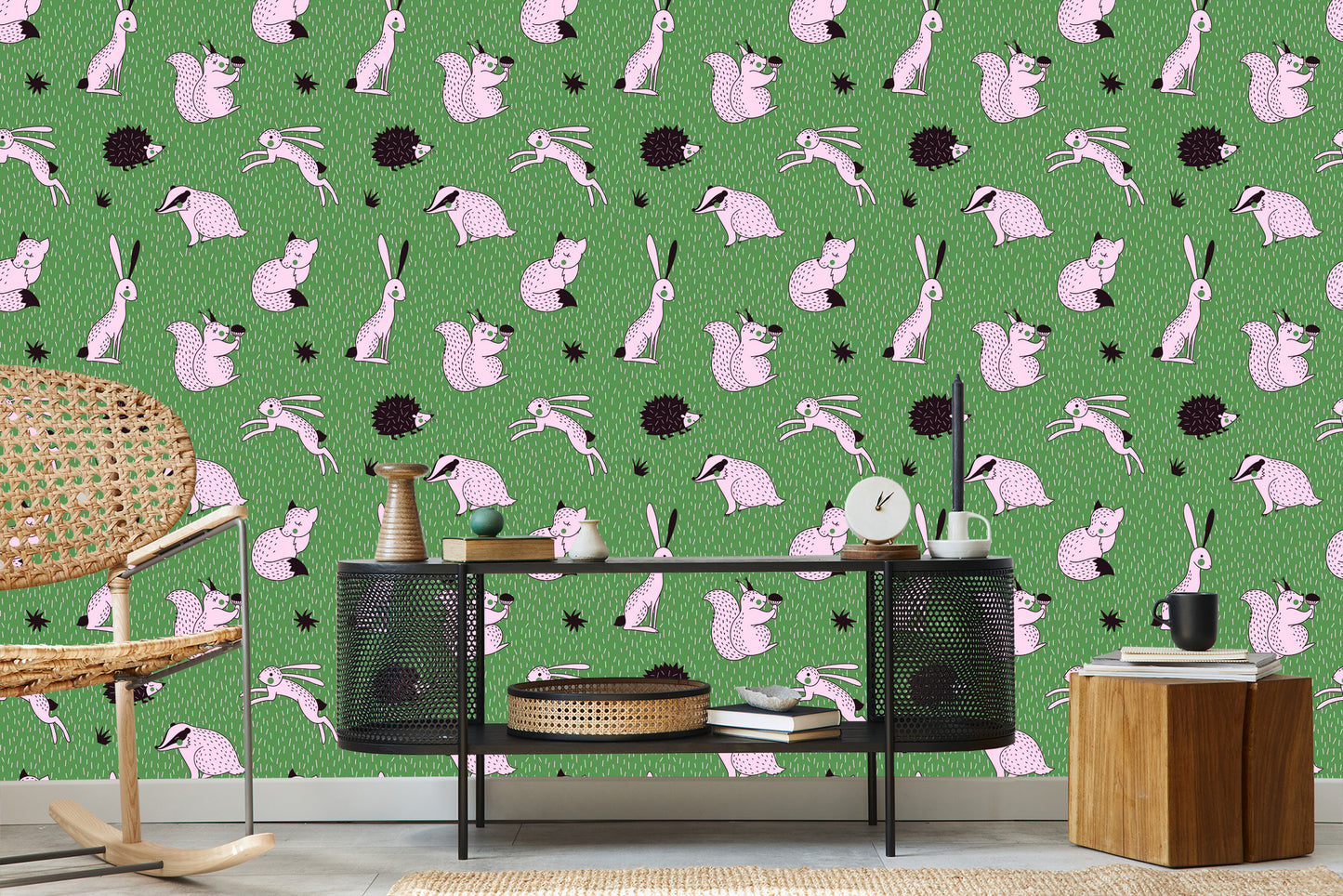 Wallpaper Cheerful Forest Animals