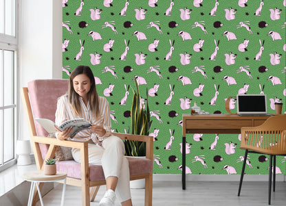 Wallpaper Cheerful Forest Animals