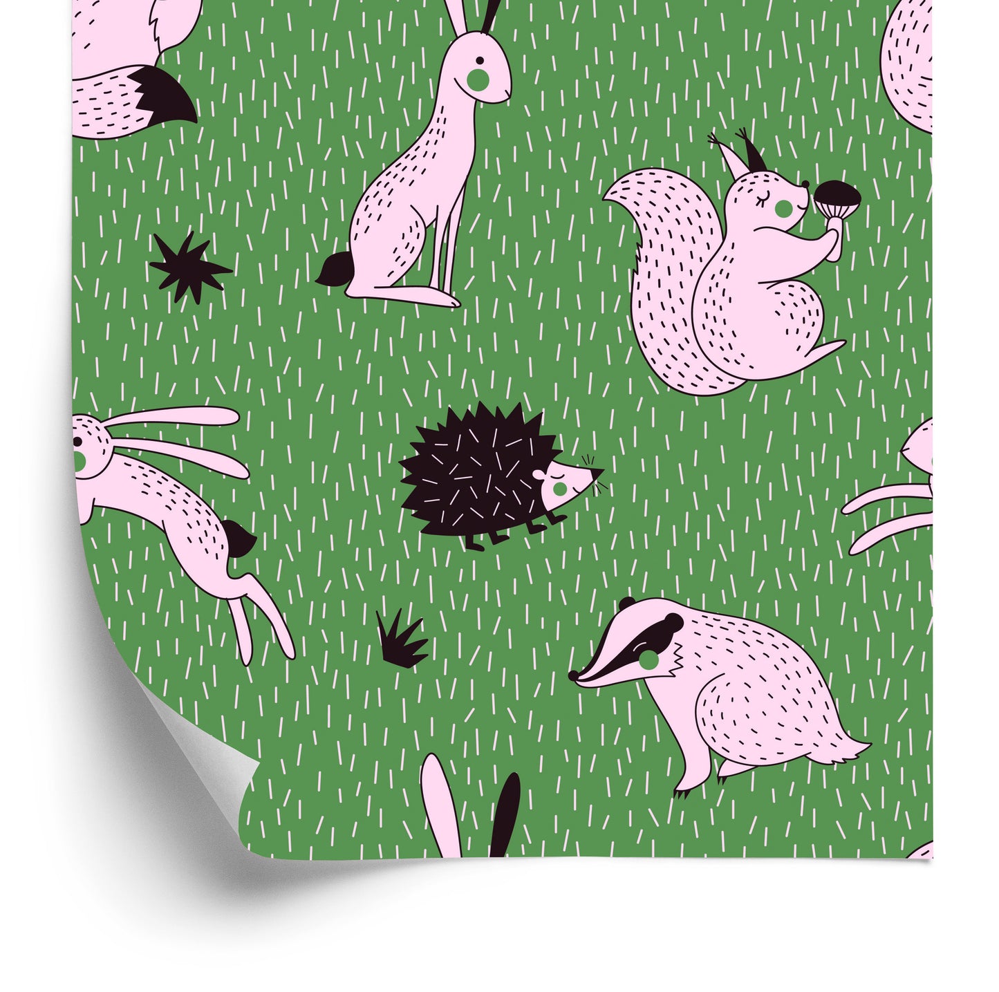 Wallpaper Cheerful Forest Animals