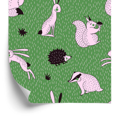 Wallpaper Cheerful Forest Animals