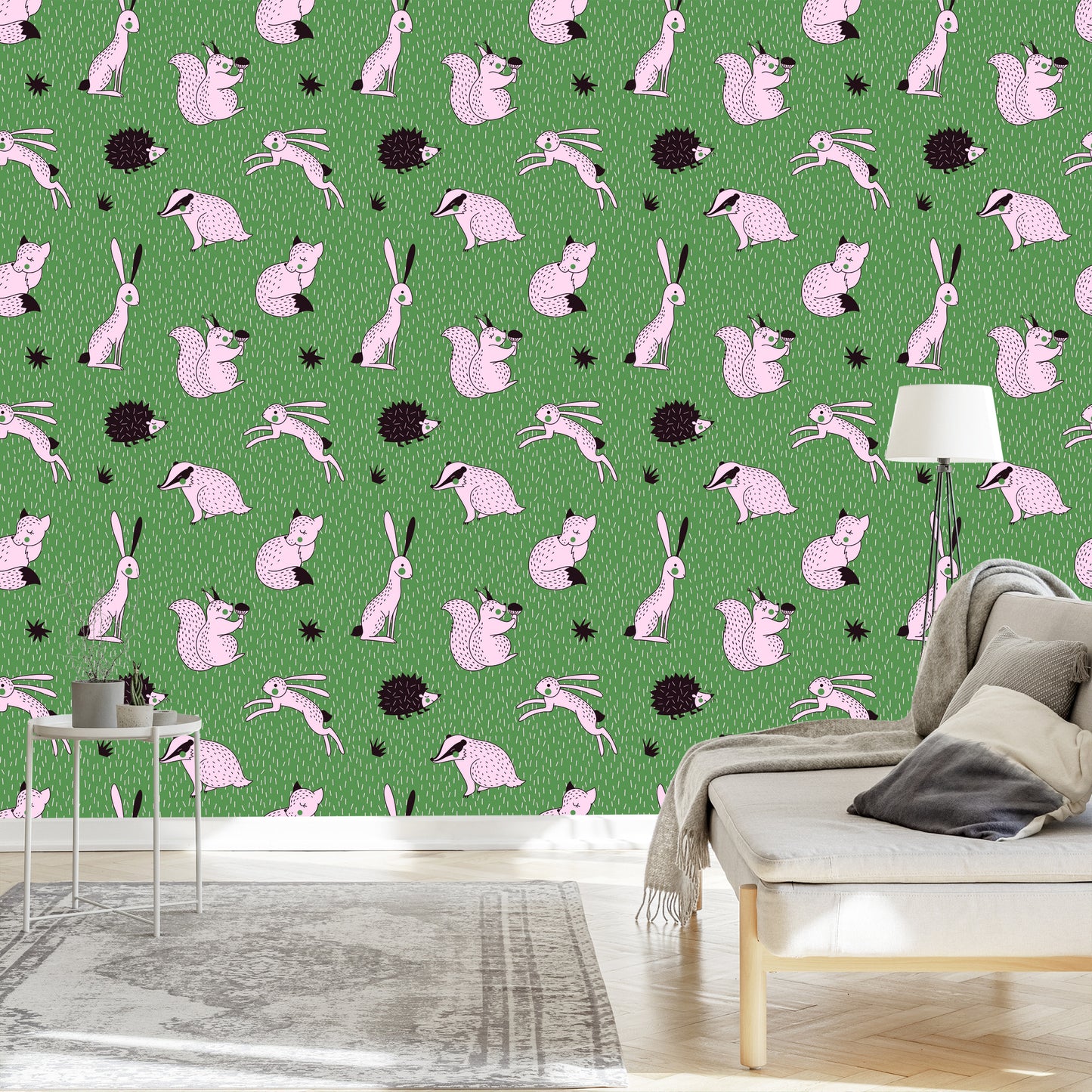 Wallpaper Cheerful Forest Animals
