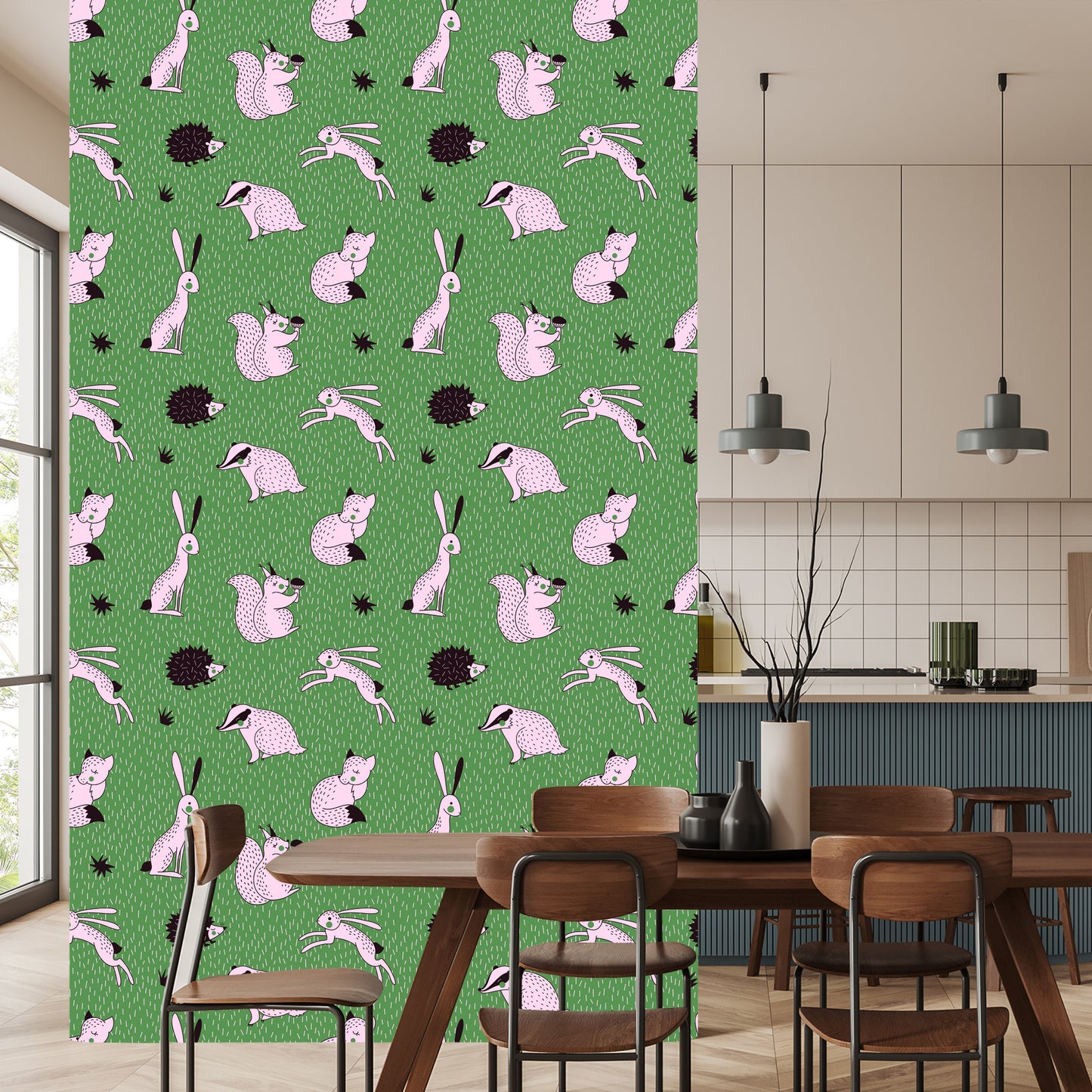 Wallpaper Cheerful Forest Animals