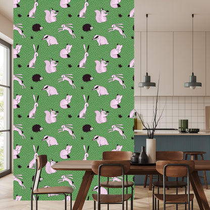 Wallpaper Cheerful Forest Animals