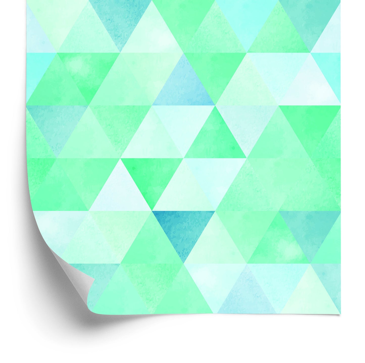 Wallpaper Turquoise Triangles In Vintage Style