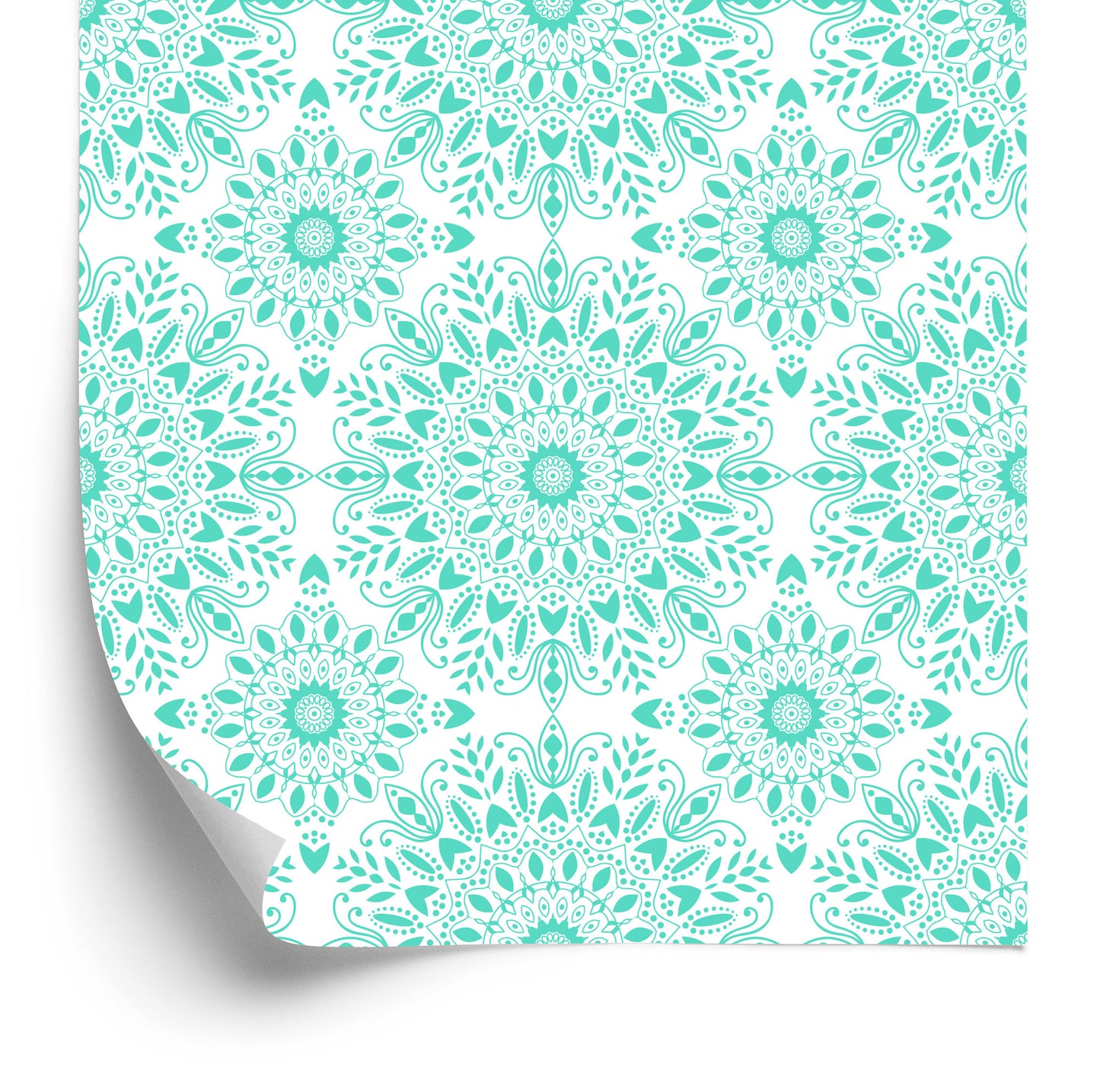 Wallpaper Beautiful Turquoise Mandala