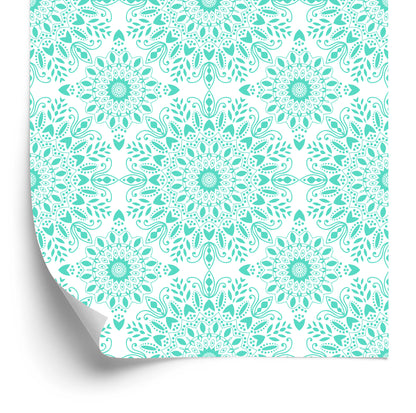 Wallpaper Beautiful Turquoise Mandala