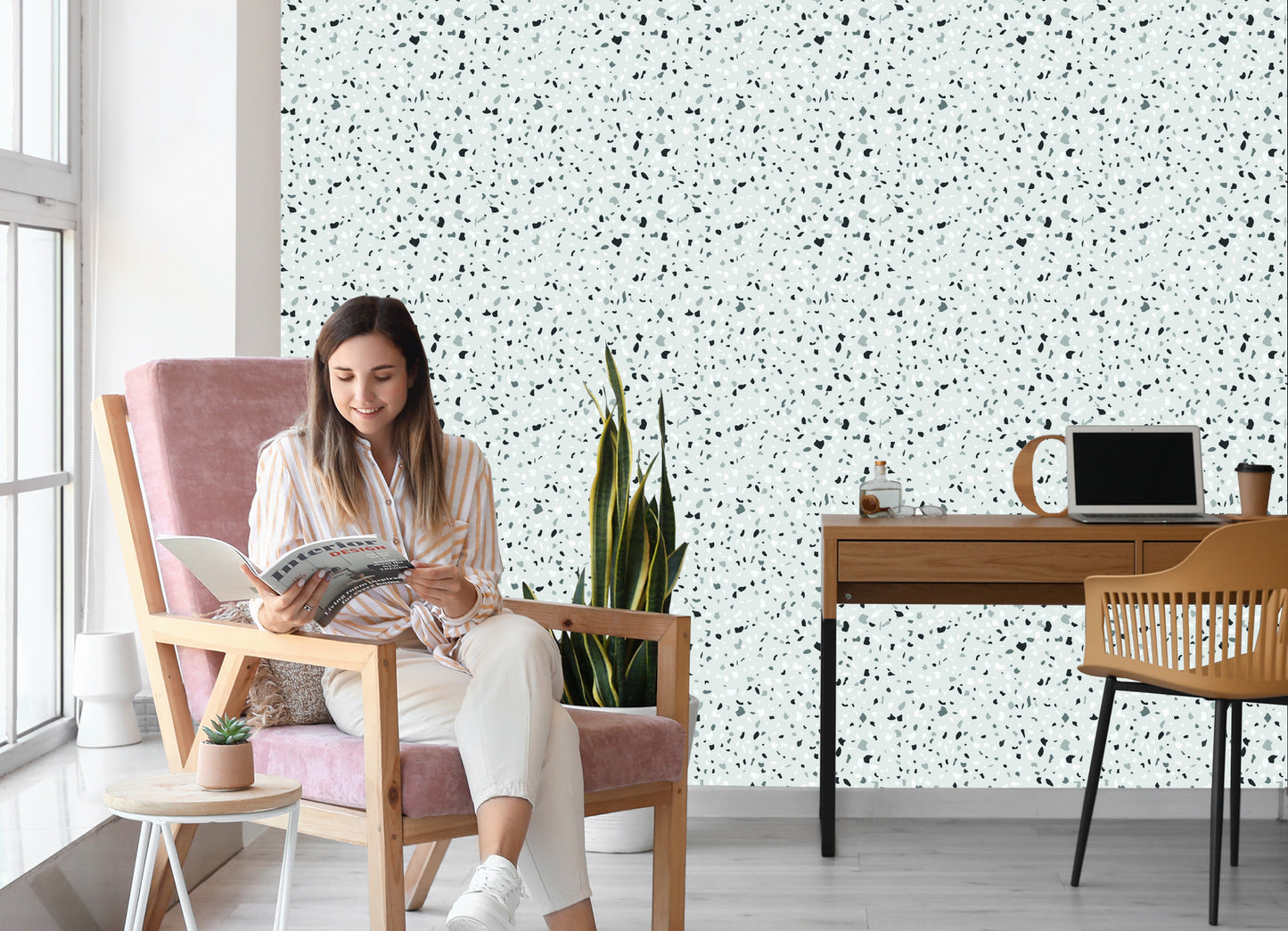 Wallpaper Concrete - Terrazzo