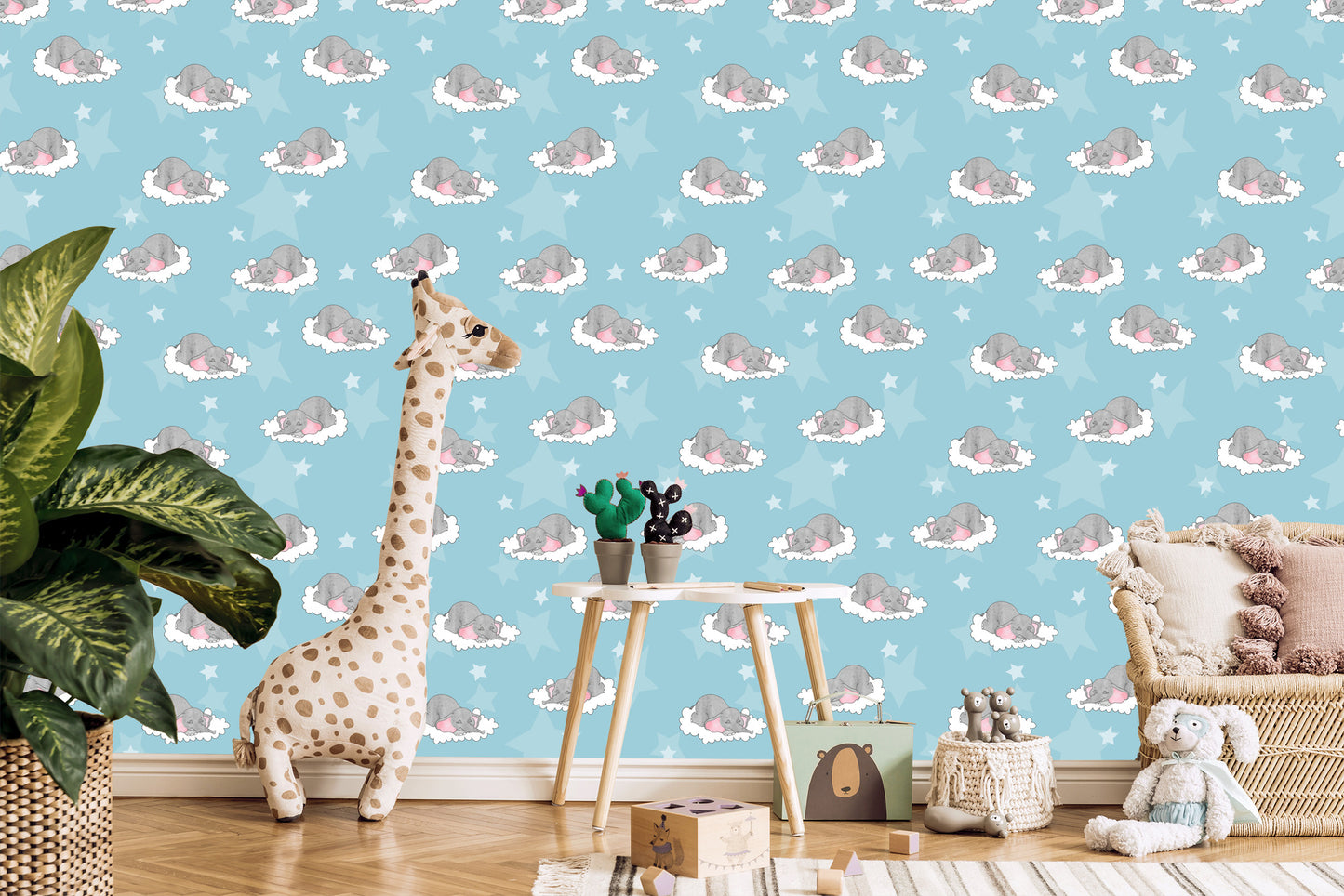 Wallpaper Sleeping Elephants In The Clouds