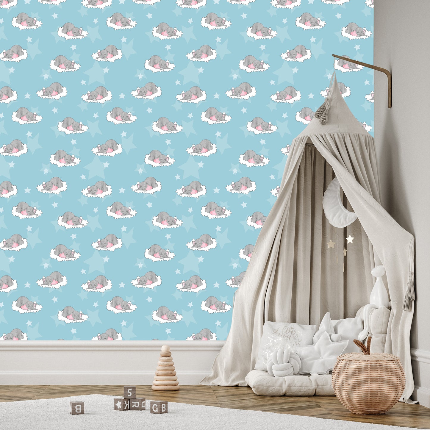 Wallpaper Sleeping Elephants In The Clouds