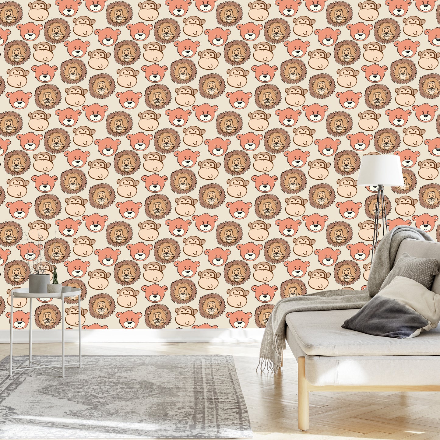 Wallpaper Happy Bears, Lions And Monkeys