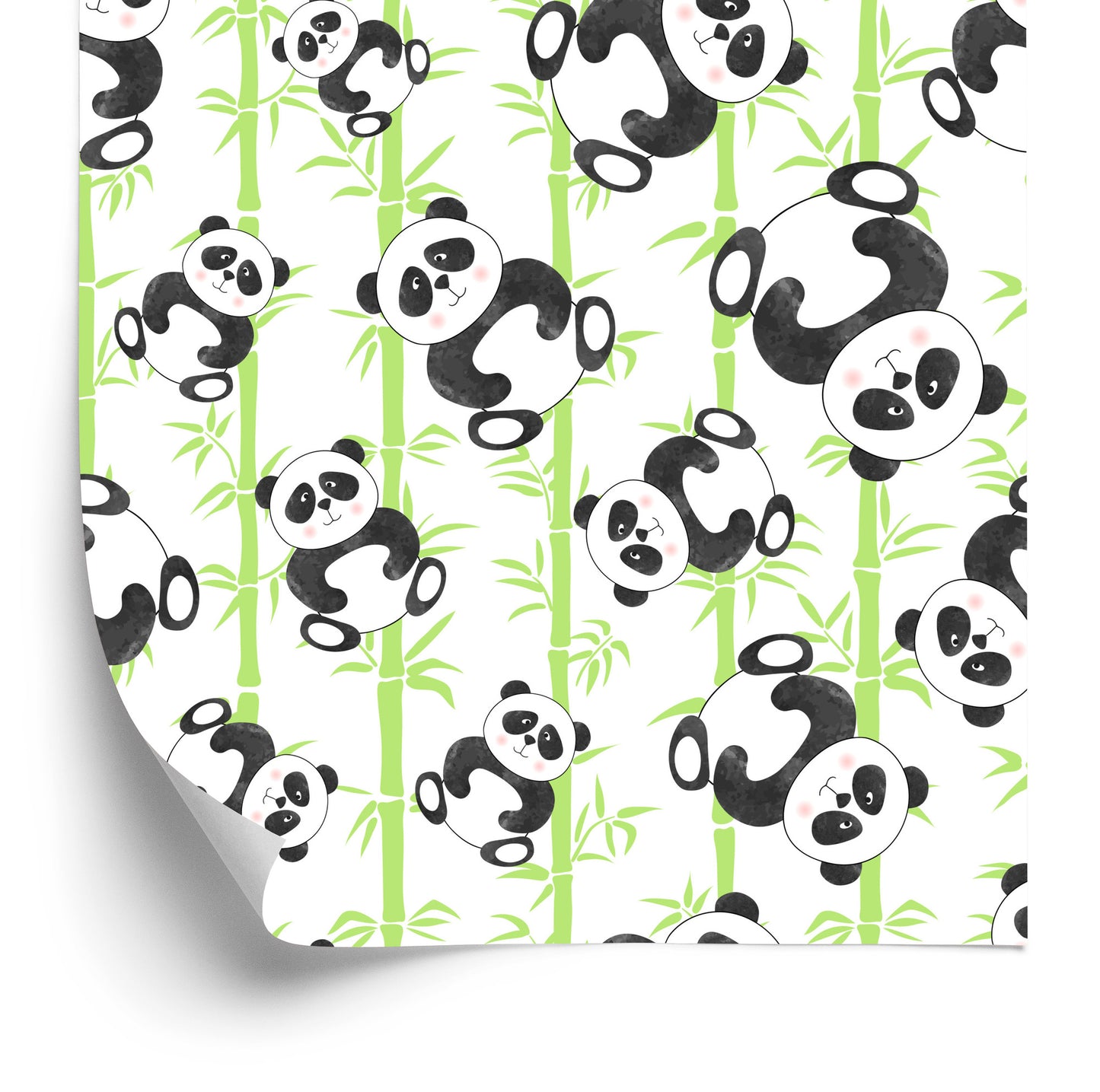 Wallpaper Smiling Panda’s And Bamboo