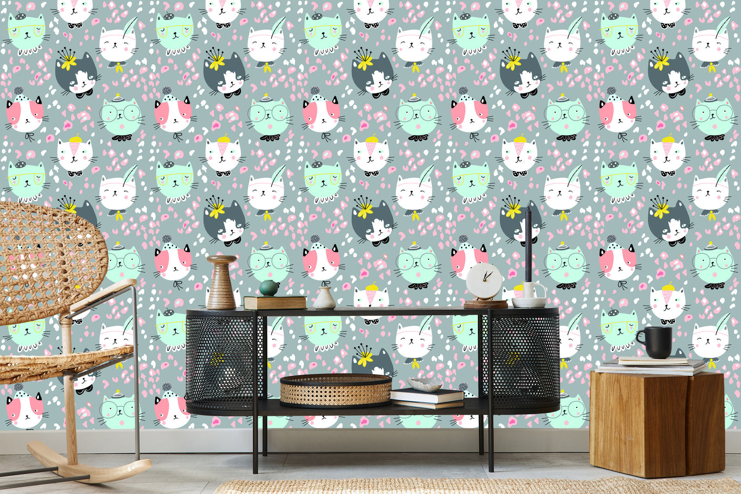 Wallpaper Dreaming Colorful Cats