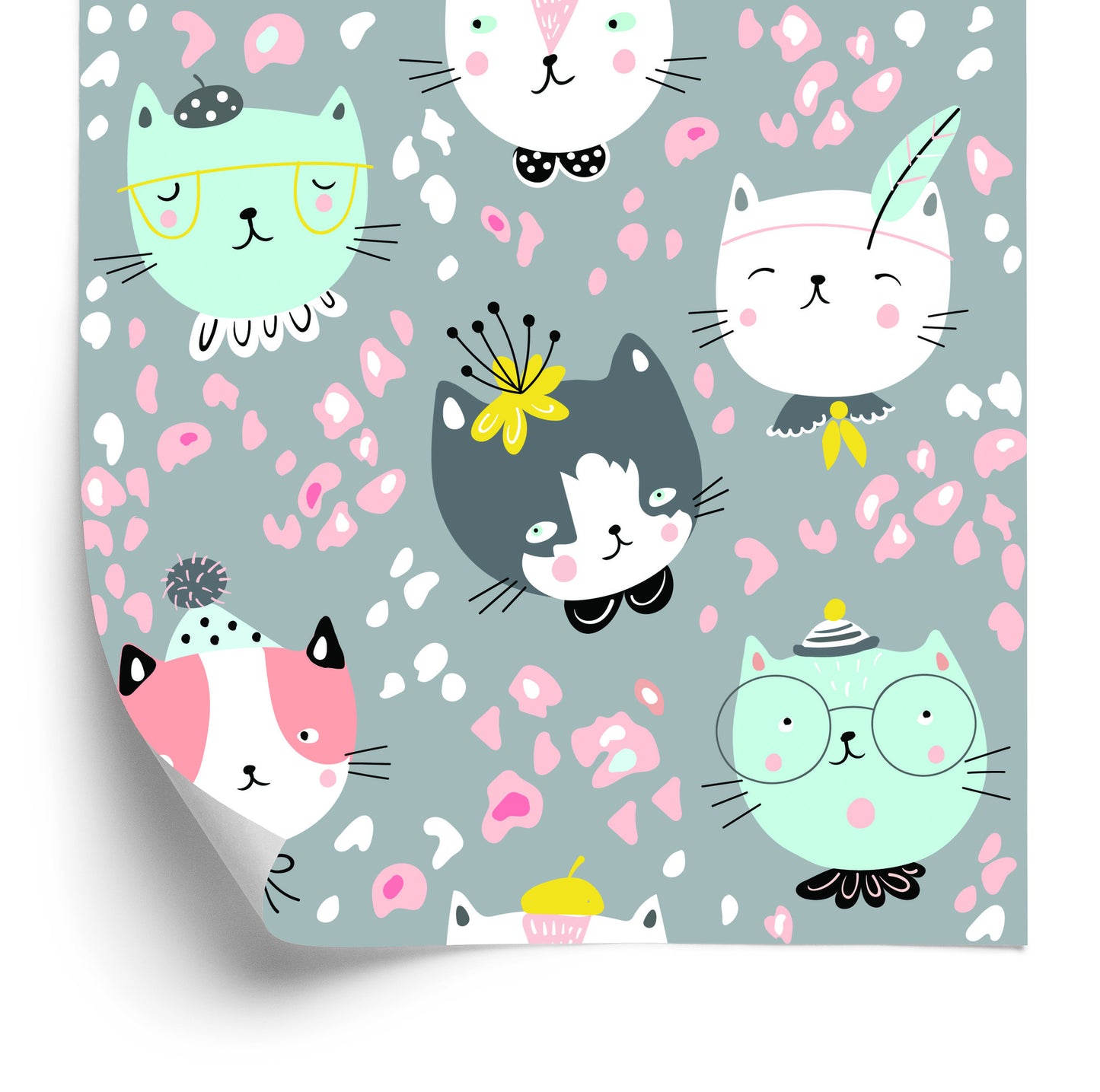 Wallpaper Dreaming Colorful Cats