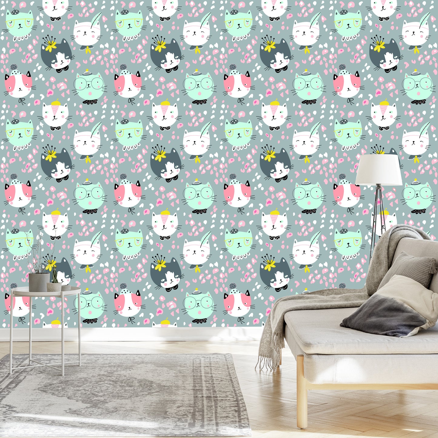 Wallpaper Dreaming Colorful Cats
