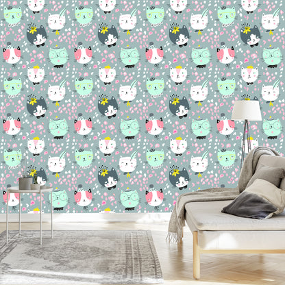 Wallpaper Dreaming Colorful Cats