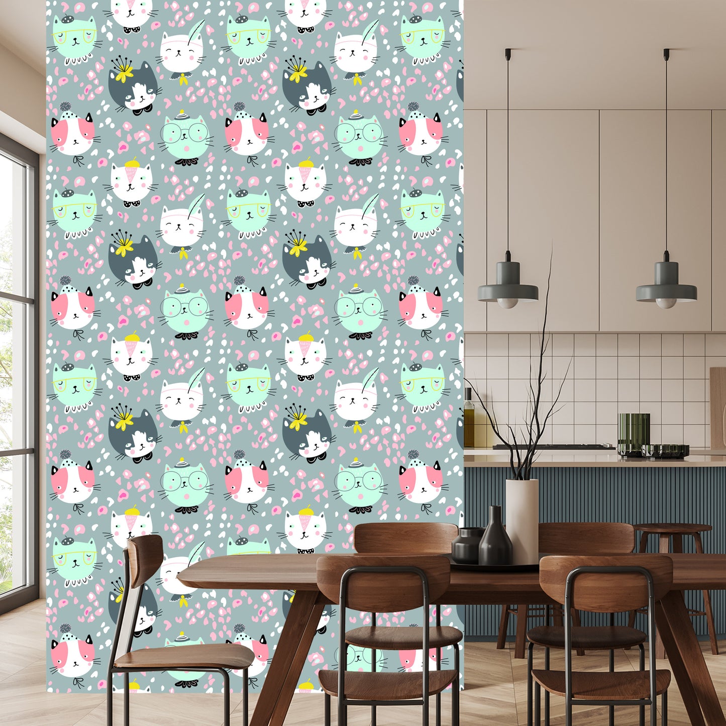 Wallpaper Dreaming Colorful Cats