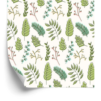 Wallpaper Delicate Green Leaves