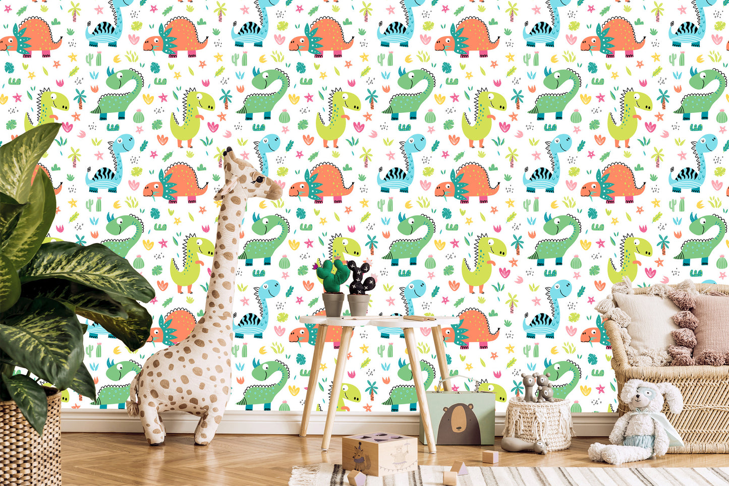 Wallpaper Funny Cartoon-Like Dinosaurs