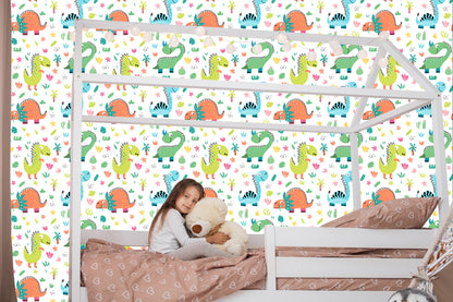 Wallpaper Funny Cartoon-Like Dinosaurs