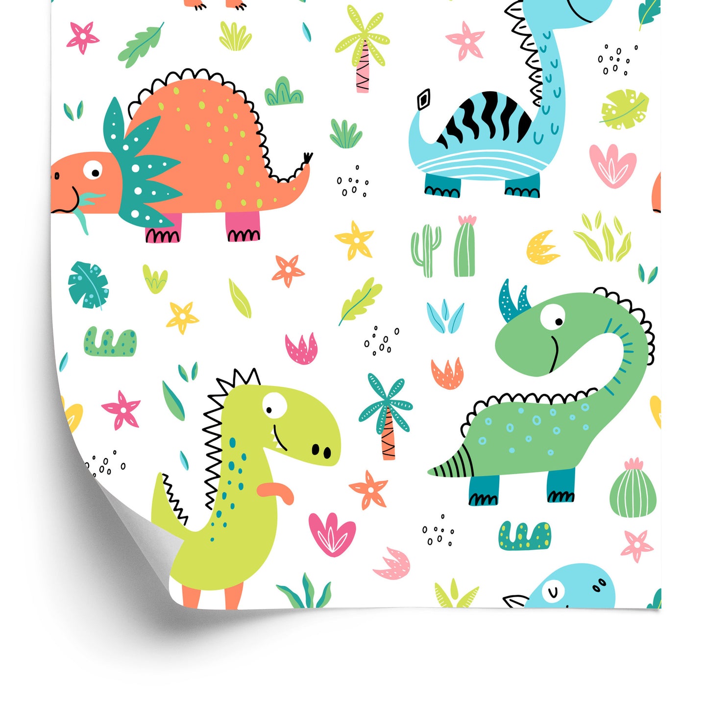 Wallpaper Funny Cartoon-Like Dinosaurs