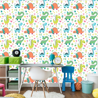 Wallpaper Funny Cartoon-Like Dinosaurs