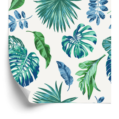 Wallpaper Colorful Tropical Leaves