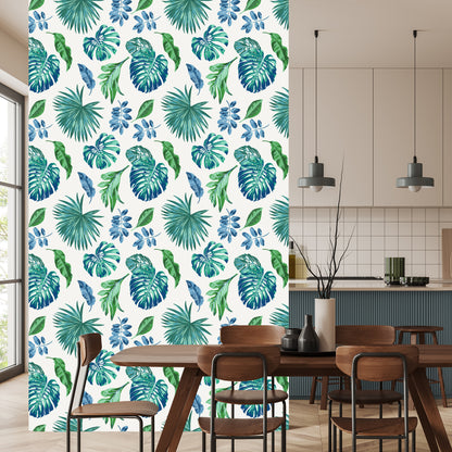 Wallpaper Colorful Tropical Leaves