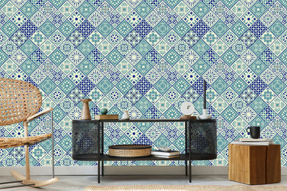 Wallpaper Portugese Tile Pattern
