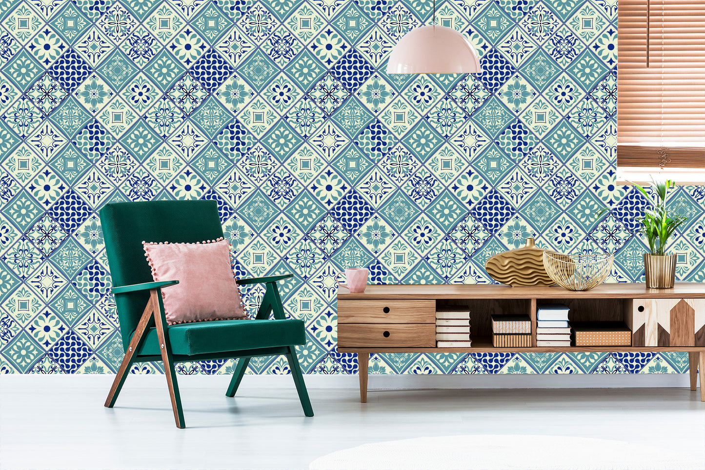 Wallpaper Portugese Tile Pattern