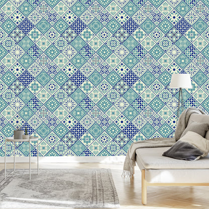 Wallpaper Portugese Tile Pattern
