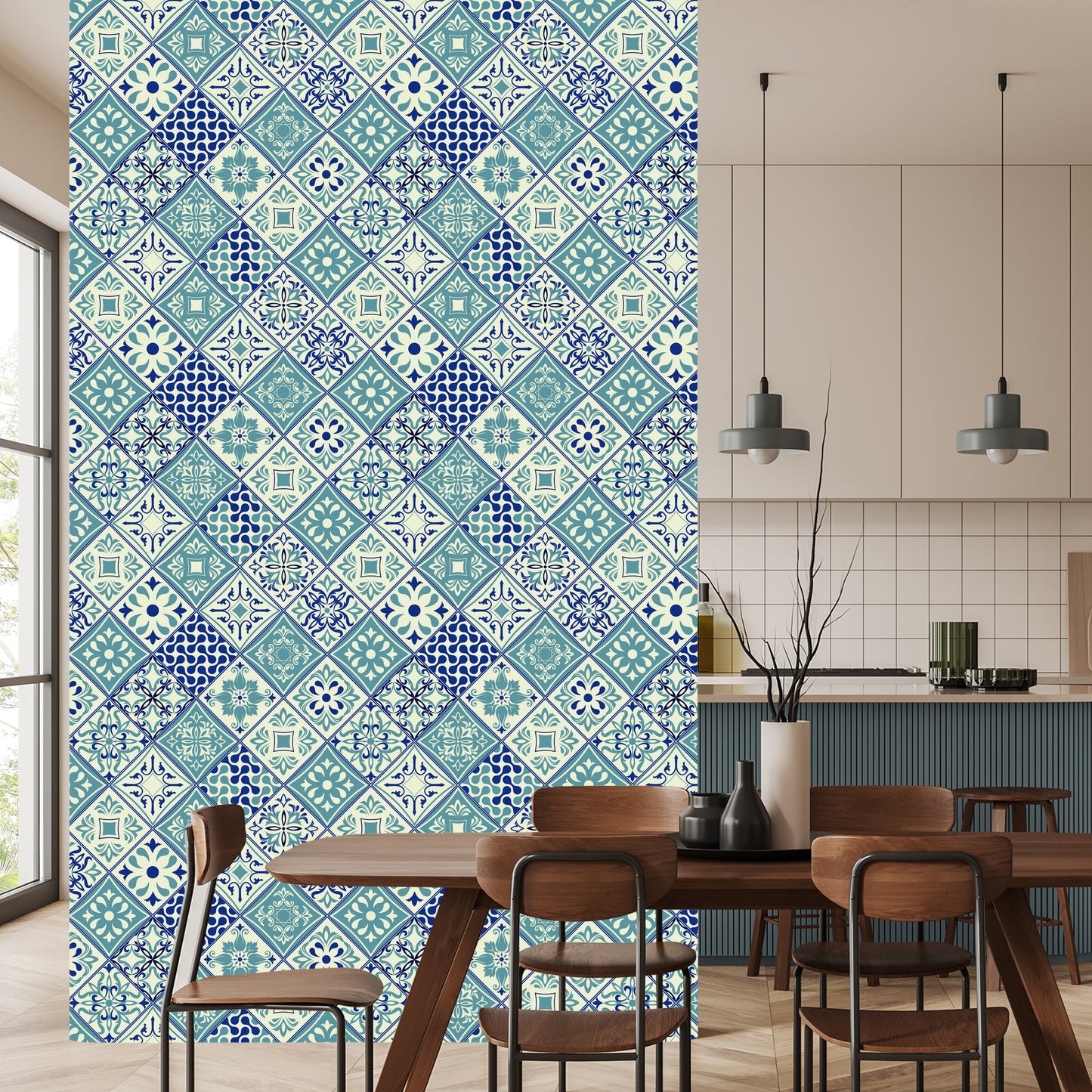 Wallpaper Portugese Tile Pattern