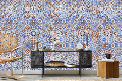 Wallpaper Colorful Mosaic In Arabic Style