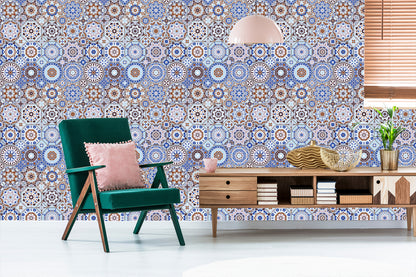 Wallpaper Colorful Mosaic In Arabic Style