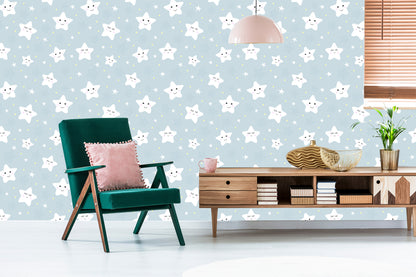 Wallpaper Smiling White Stars