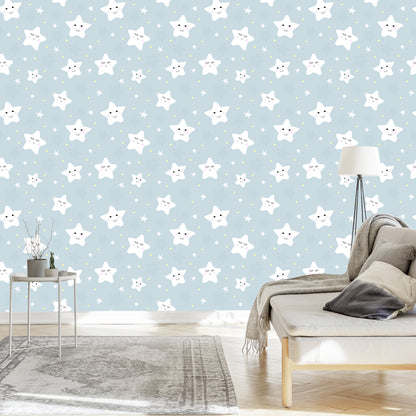 Wallpaper Smiling White Stars