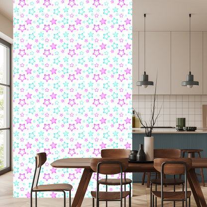 Wallpaper Blue And Pink Stars