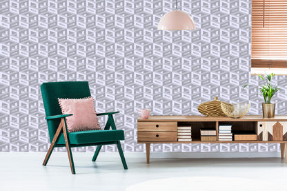 Wallpaper Isometric Pattern 3D