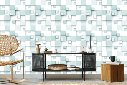 Wallpaper Abstraction Squares 3D Effect