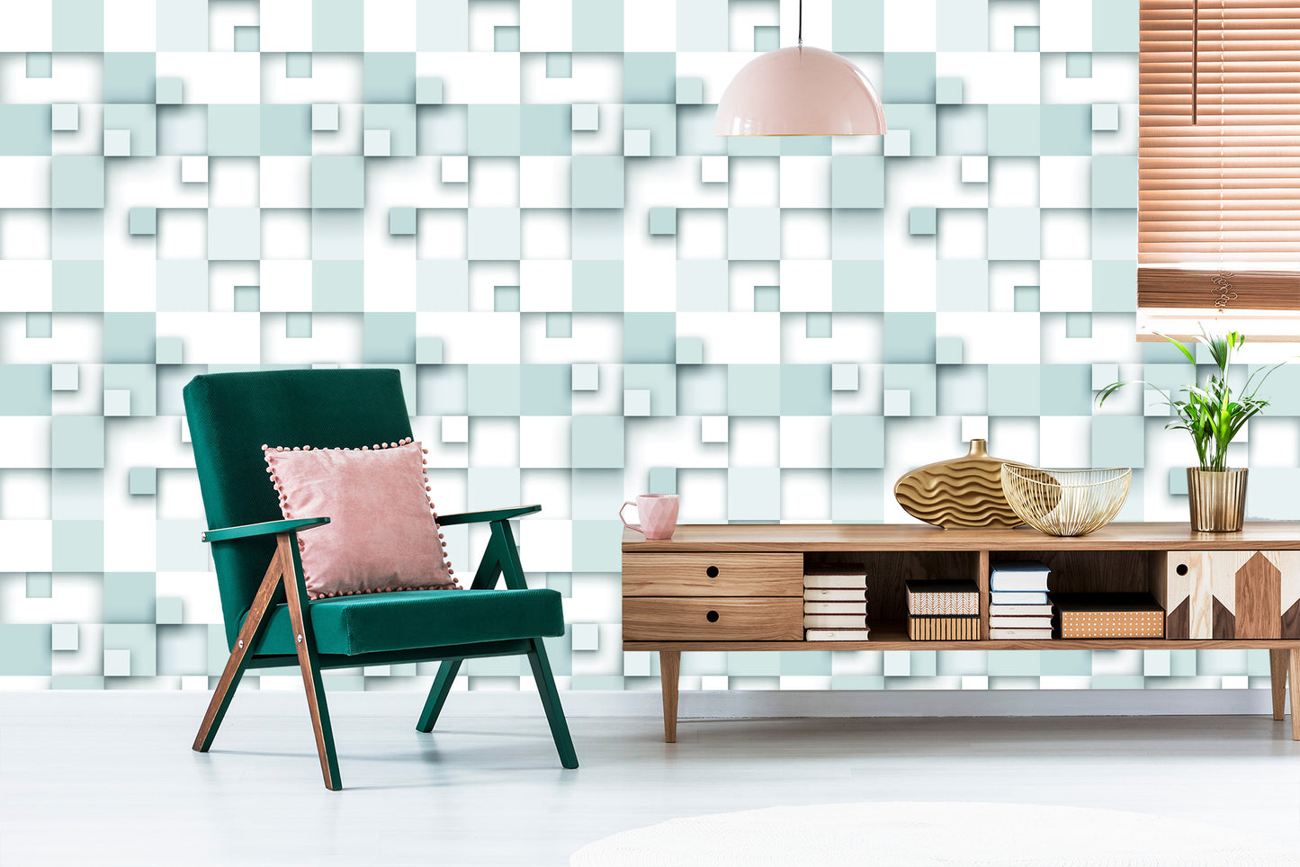 Wallpaper Abstraction Squares 3D Effect