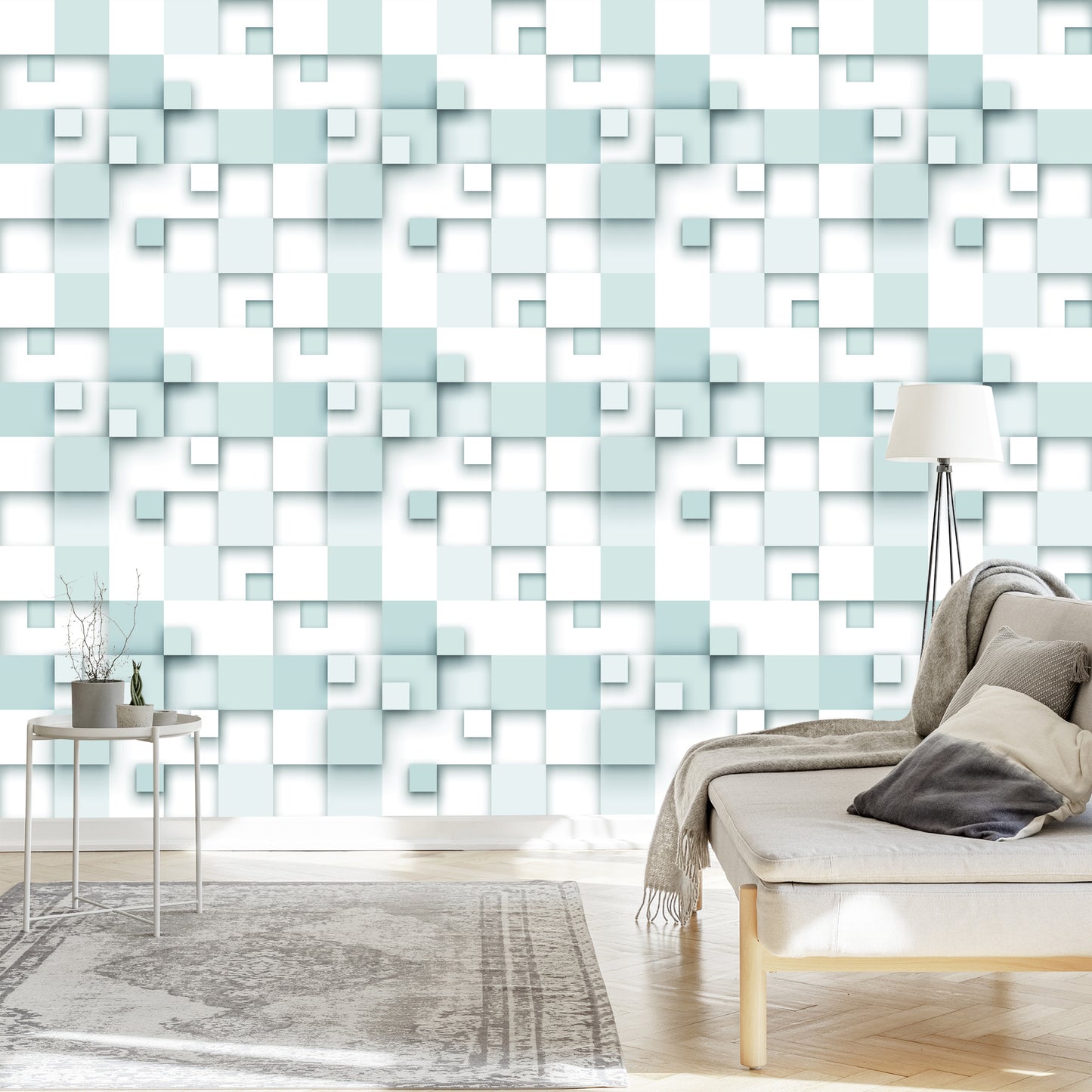 Wallpaper Abstraction Squares 3D Effect