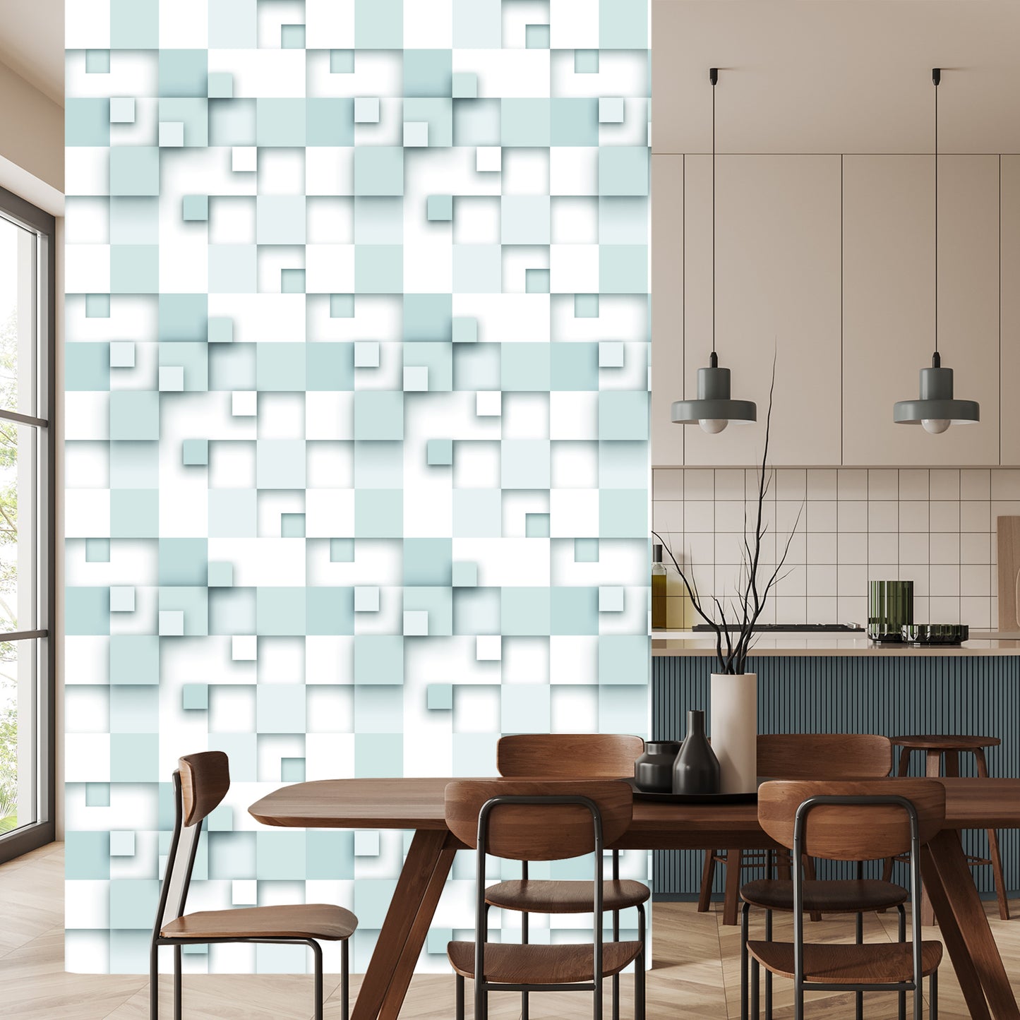 Wallpaper Abstraction Squares 3D Effect